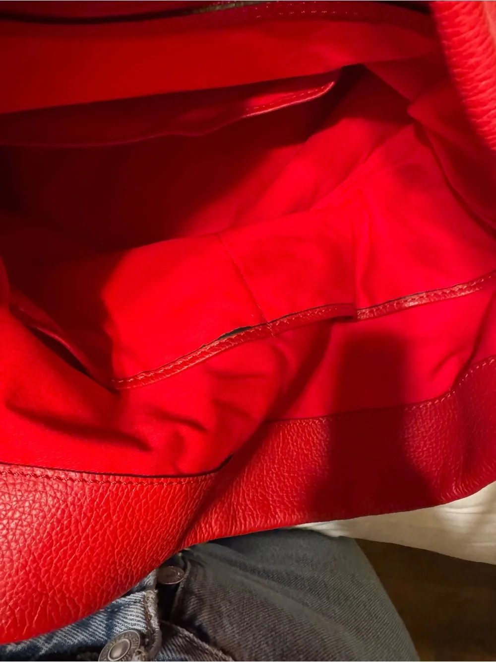 Dooney & Bourke Red Leather Hobo Bag